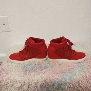 ANDREA FENZI Vibrant Red Sneakers